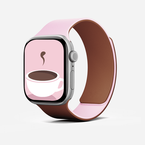 Snap Duo Watch Bands For Watches MD025 46 Light Pink x Brownie