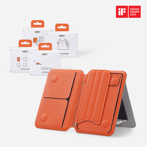 Snap Flow For Phones MC002 Note Stand + 1 Notepad Set* Taupe x Sunrise