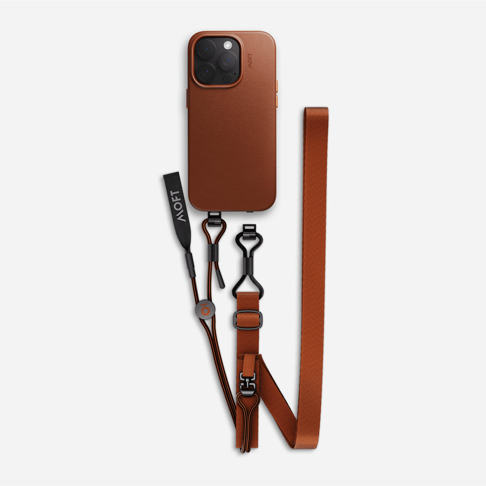 Vegan Leather Snap Phone Case For Phones MD016 Sienna Brown iPhone 14 Pro With