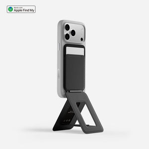 Trackable Tripod Wallet For Phones MS027WF Jet Black 