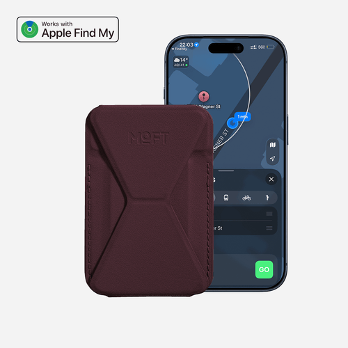 Snap-on Phone Stand & Wallet MOVAS™ - MagSafe Compatible For Phones MS007MP Find My-Enabled Blackberry 