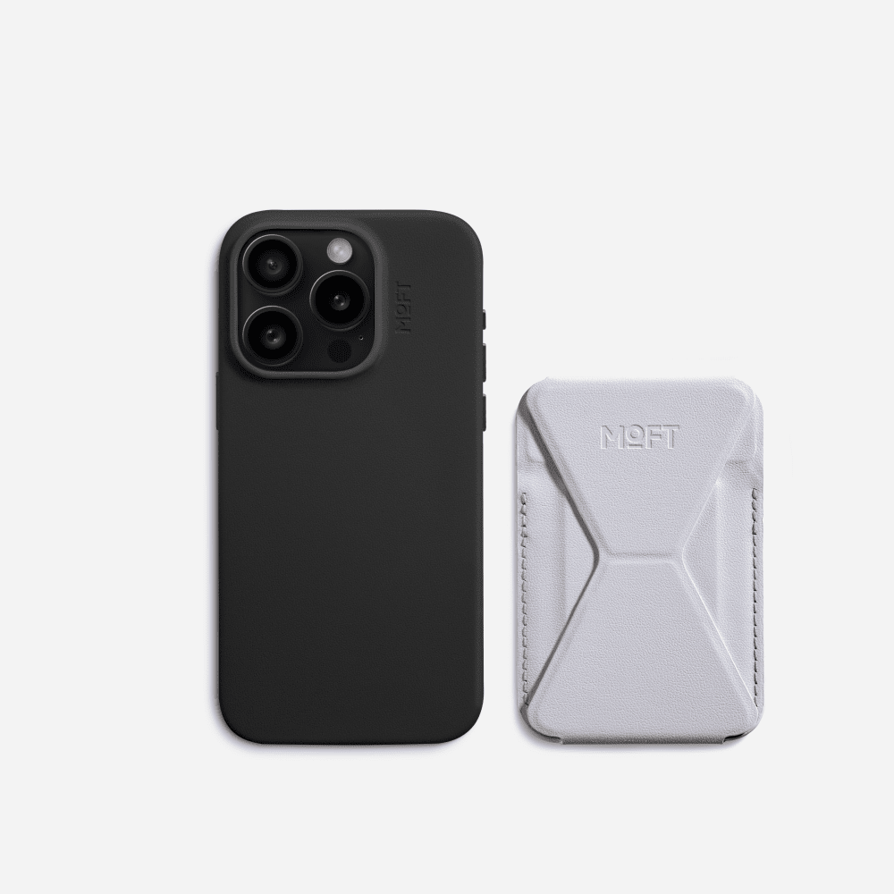 Case, Stand & Wallet Snap Set MOVAS™ - MagSafe Compatible For Phones MD020+MS007MP iPhone 15 Pro Jet Black Misty Cove