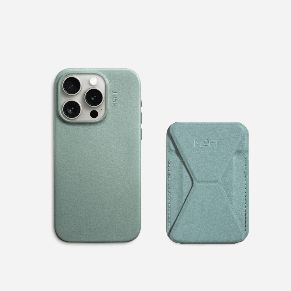 Case, Stand & Wallet Snap Set MOVAS™ - MagSafe Compatible For Phones MD020+MS007MP iPhone 15 Pro Seafoam Seafoam