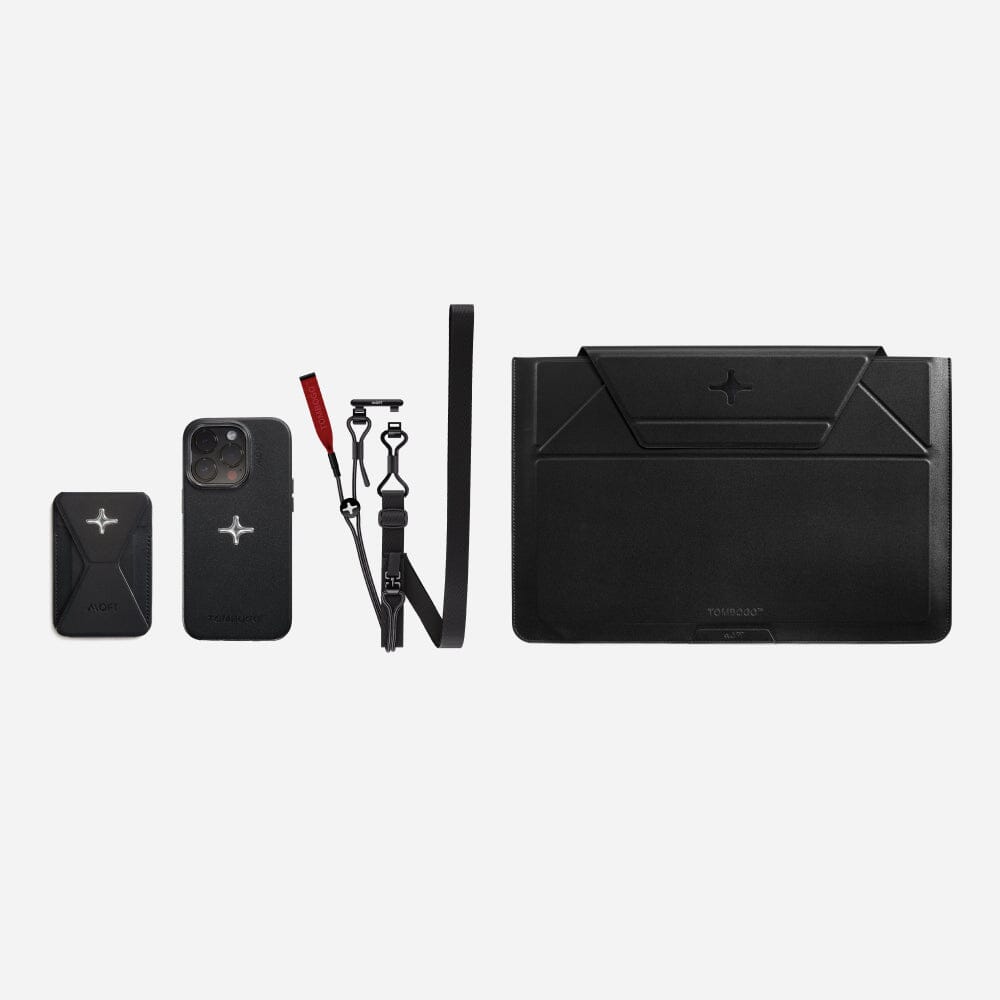MOFT X TOMBOGO The Future is Bright Collection MOFT Work and Create Anywhere Set - Jet Black iPhone 14 Pro 14"