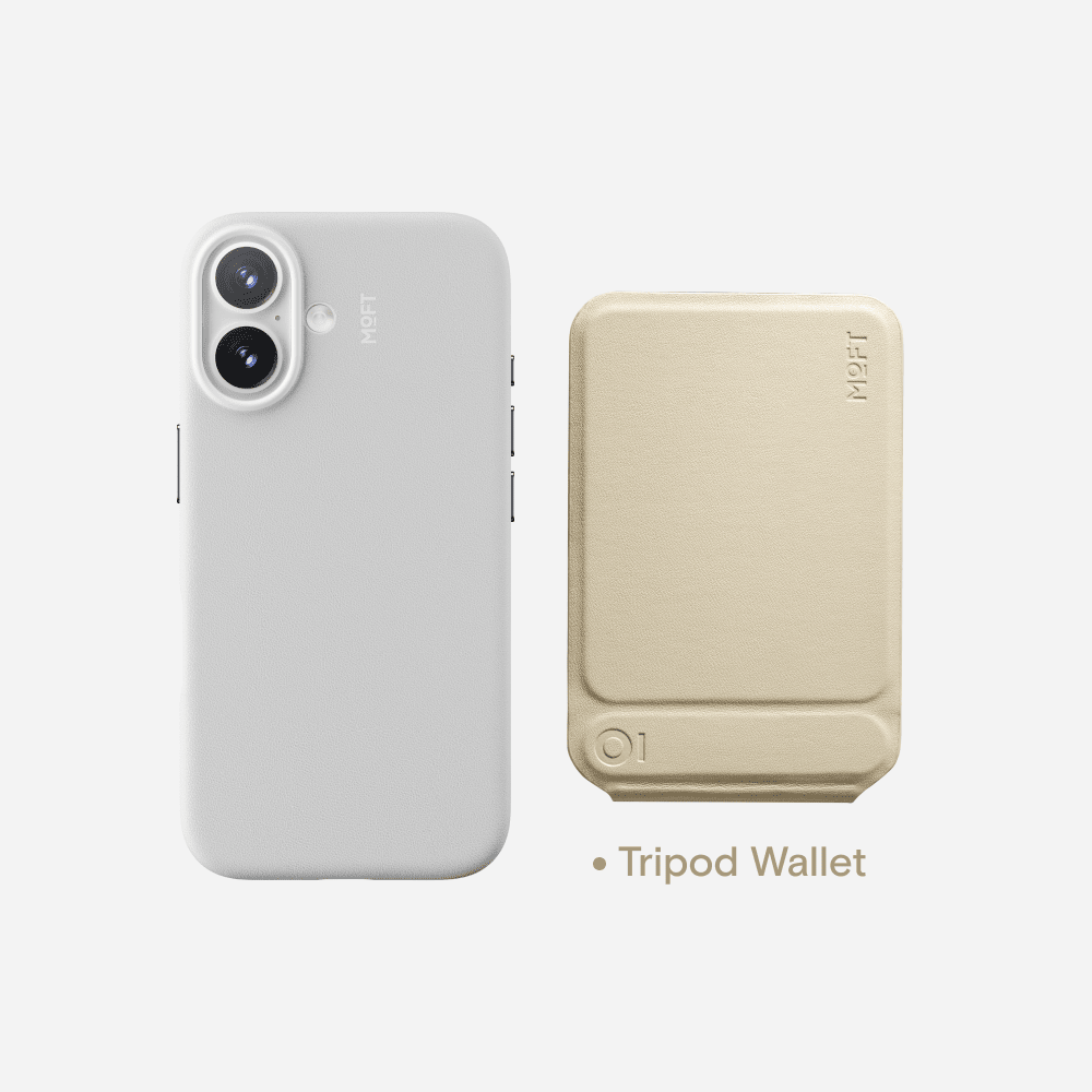 Case, Tripod & Stand/Wallet Set MOVAS for iPhone 16 Series - MagSafe Compatible, iPhone 16 Pro / Misty Cove / Tripod Stand Case, Tripod & Stand/Wallet Set MOVAS for iPhone 16 Series - MagSafe Compatible, iPhone 16 Pro / Misty Cove / Tripod Stand