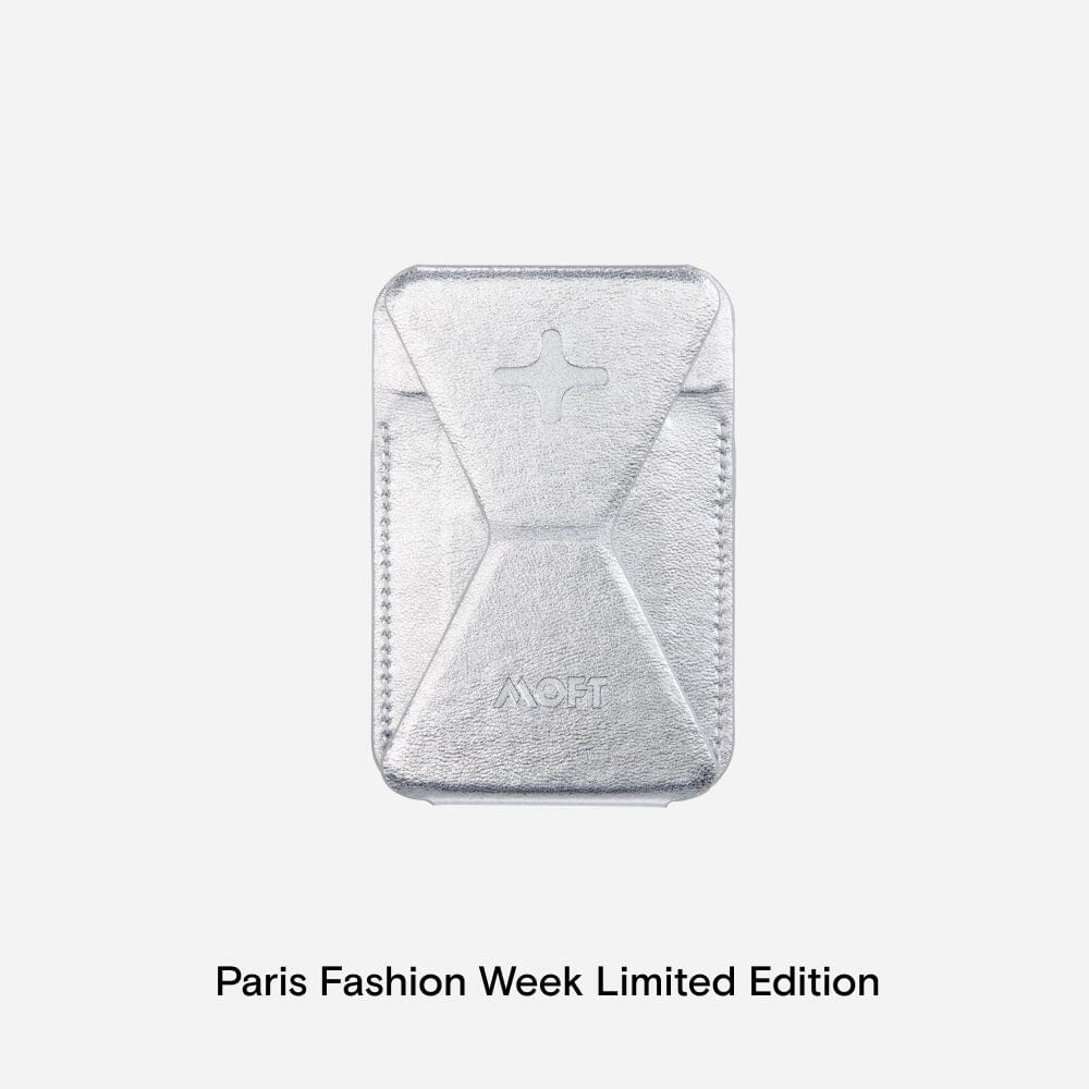 MOFT X TOMBOGO The Future is Bright Collection For Laptops MOFT Snap-on Phone Stand & Wallet Timeless Silver 