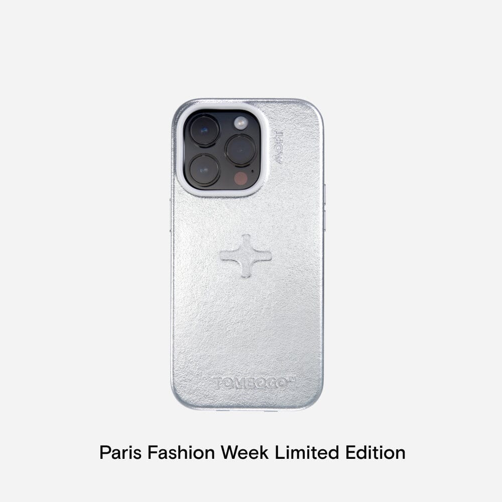 MOFT X TOMBOGO The Future is Bright Collection For Laptops MOFT Vegan Leather Snap Phone Case - iPhone 14 Pro Timeless Silver 