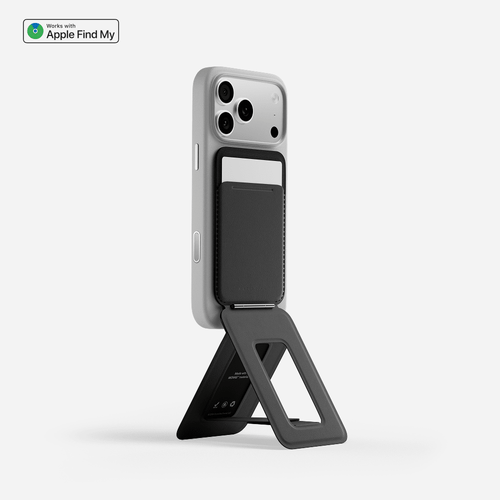 Snap Phone Tripod Wallet MOVAS™ - MagSafe Compatible For Phones MS027W Find My-Enabled Jet Black 