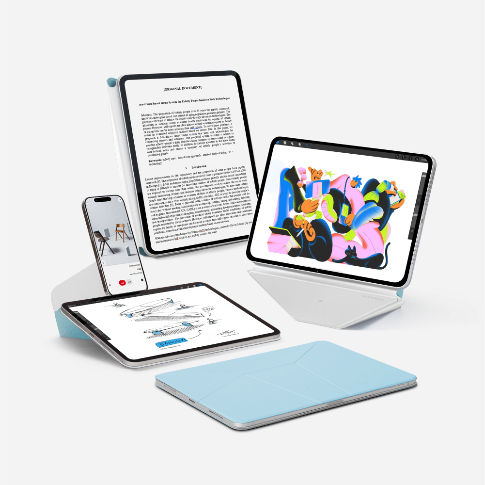 Dynamic Folio For Tablets MS028 iPad Air 11" (4-5th Gen./M2/M3) & iPad Pro 11" (2-4th Gen.) Soothing Mist x Misty Cove 