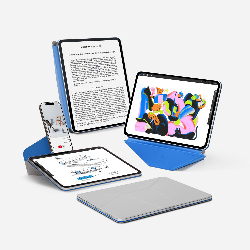 Dynamic Folio For Tablets MS028 iPad Air 11" (4-5th Gen./M2/M3) & iPad Pro 11" (2-4th Gen.) Cement x Sapphire 