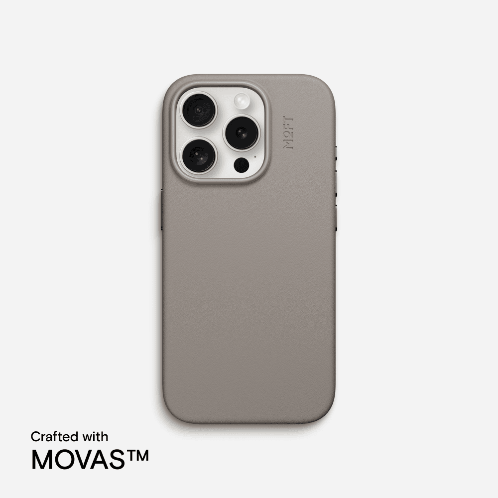 Snap Phone Case MOVAS™ - MagSafe Compatible For Phones MD020 Taupe iPhone 15 Pro 