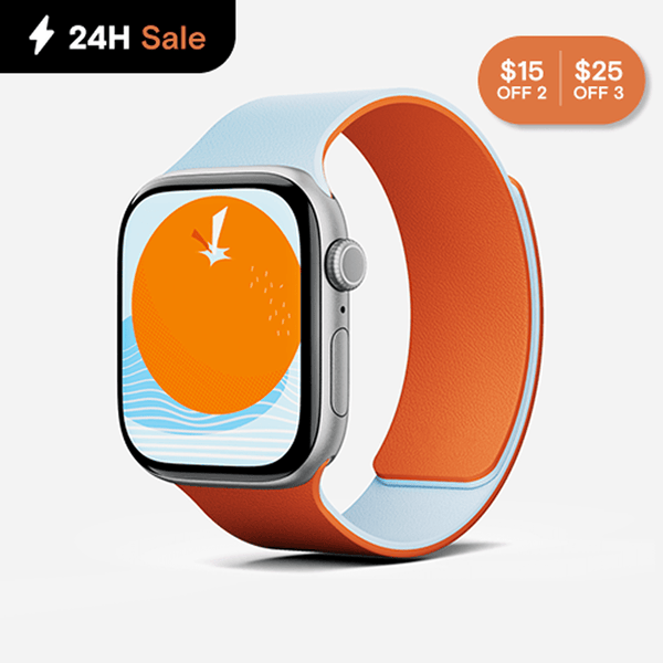 Snap Duo Watch Bands For Watches MD025 46 Wake Orange x Swell Blue 