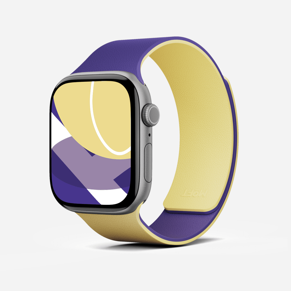 Snap Duo Watch Bands MD025 42 Strike Yellow x Poise Purple 