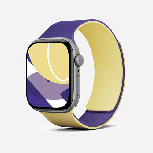 Snap Duo Watch Bands MD025 42 Strike Yellow x Poise Purple 