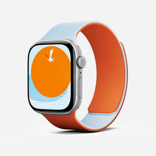 Snap Duo Watch Bands MD025 42 Wake Orange x Swell Blue 