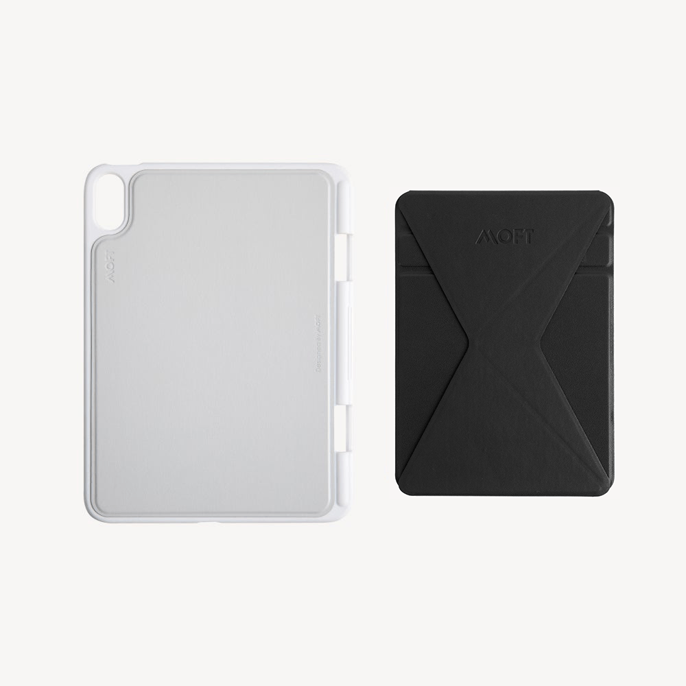 Snap Case & Stand Set For iPad mini 6 MD013+MS008M Gray Jet Black 
