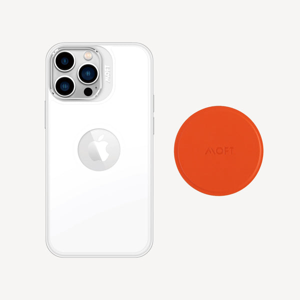 Snap Phone Grip & Stand Set MOFT Sunset Orange iPhone 13 Pro Cool White