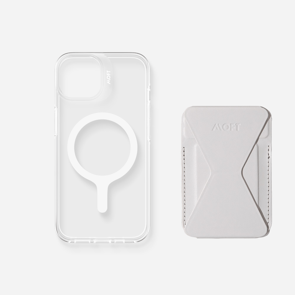 Case, Stand & Wallet Snap Set - MagSafe Compatible MD011-set1 Misty Cove iPhone 14 Clear
